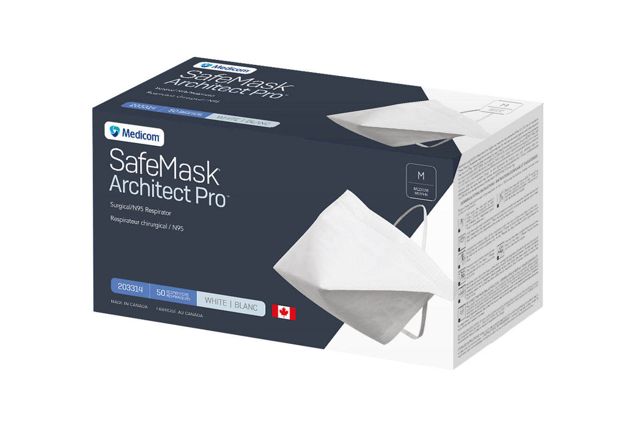 Medicom SafeMask Architect Pro N95 Surgical Respirator Masks-50 per box